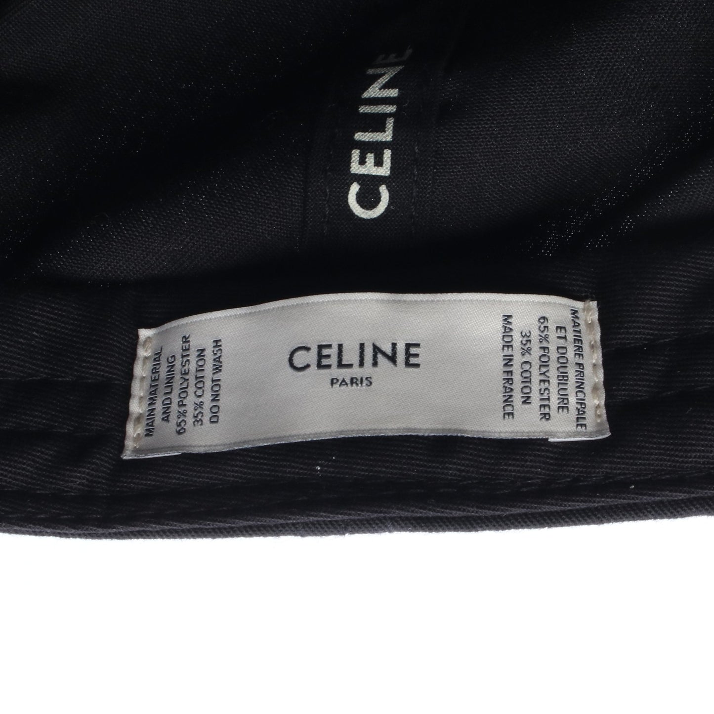 ロゴ刺繍 ベースボール キャップ コットン ブラック セリーヌ 財布・小物 CELINE