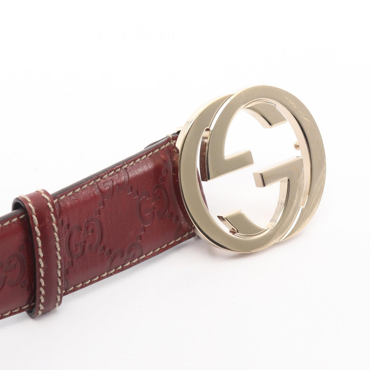 インターロッキングG グッチシマ ベルト レザー ボルドー グッチ 財布・小物 GUCCI