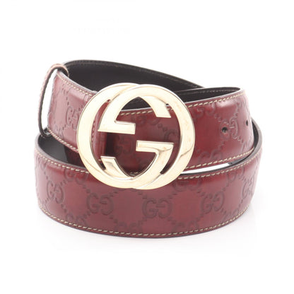 インターロッキングG グッチシマ ベルト レザー ボルドー グッチ 財布・小物 GUCCI