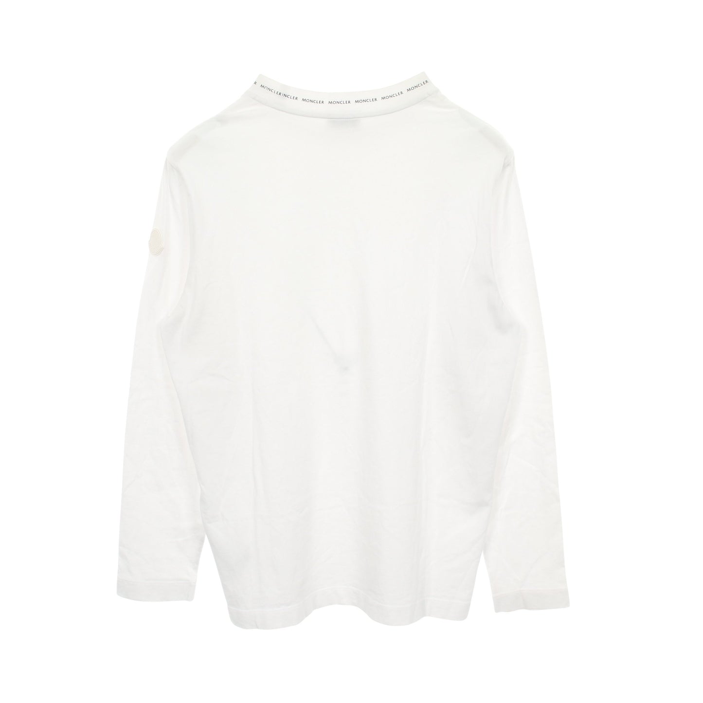クルーネック 長袖Tシャツ コットン ホワイト モンクレール トップス MONCLER