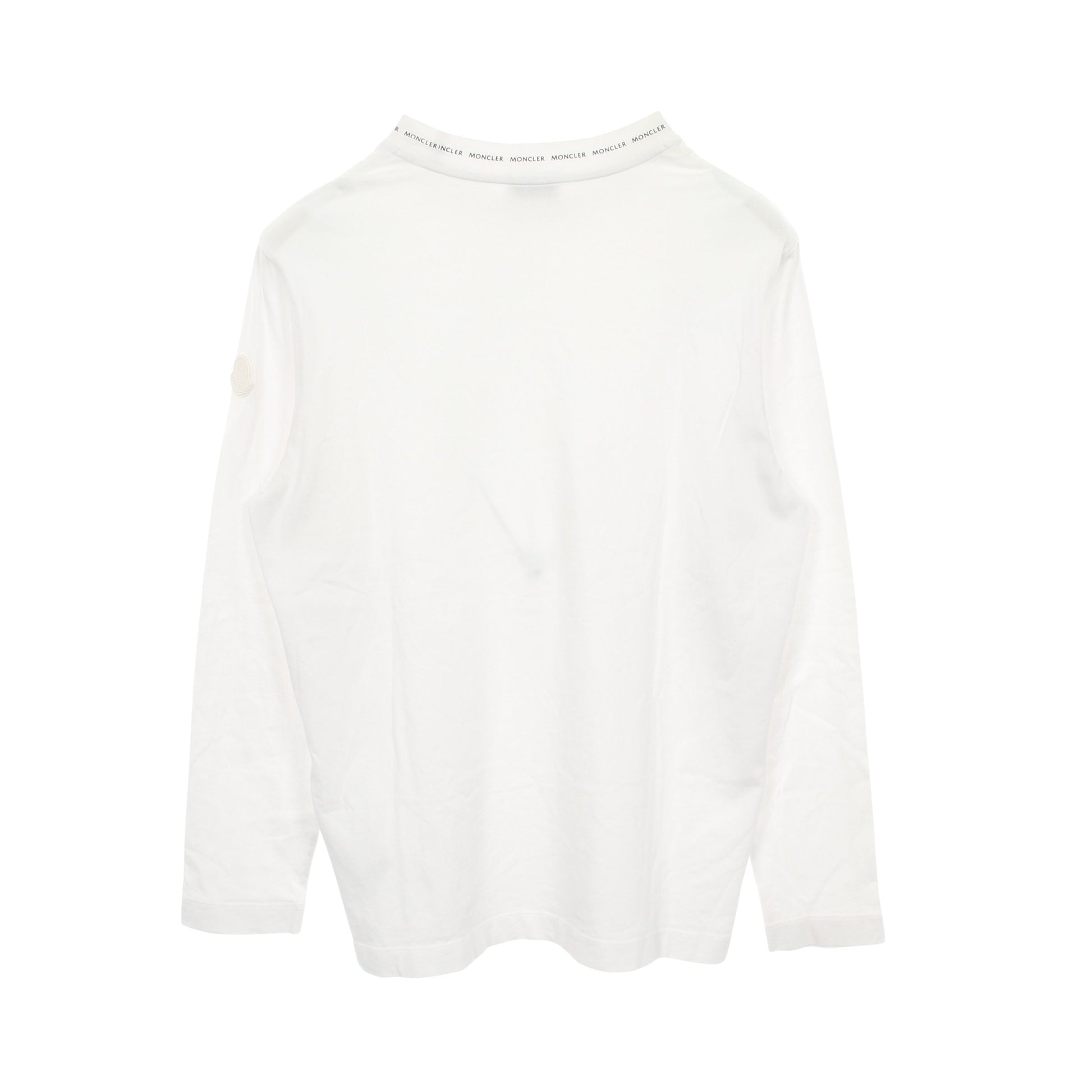 クルーネック 長袖Tシャツ コットン ホワイト モンクレール トップス MONCLER