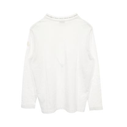 クルーネック 長袖Tシャツ コットン ホワイト モンクレール トップス MONCLER