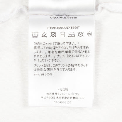 クルーネック 長袖Tシャツ コットン ホワイト モンクレール トップス MONCLER