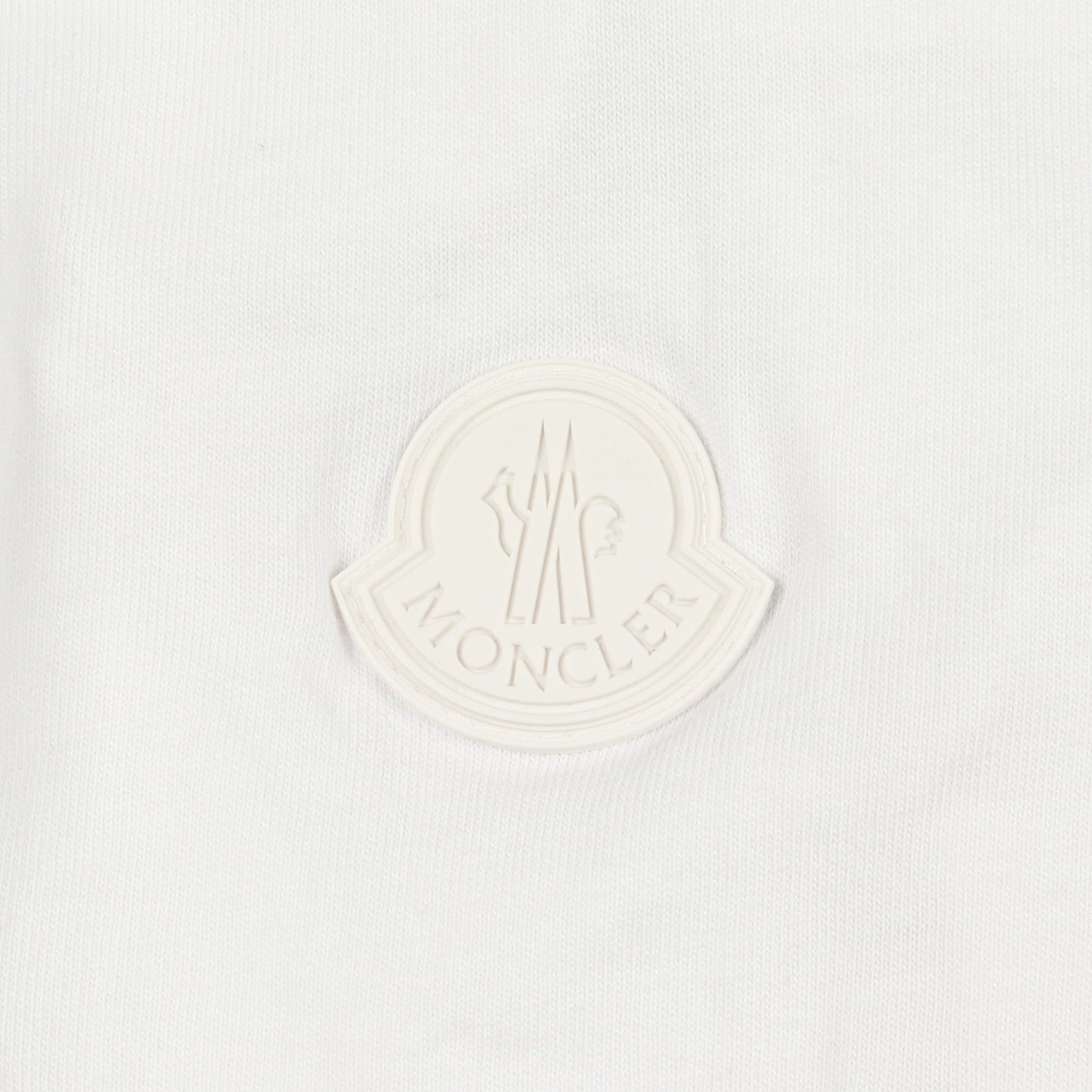 クルーネック 長袖Tシャツ コットン ホワイト モンクレール トップス MONCLER