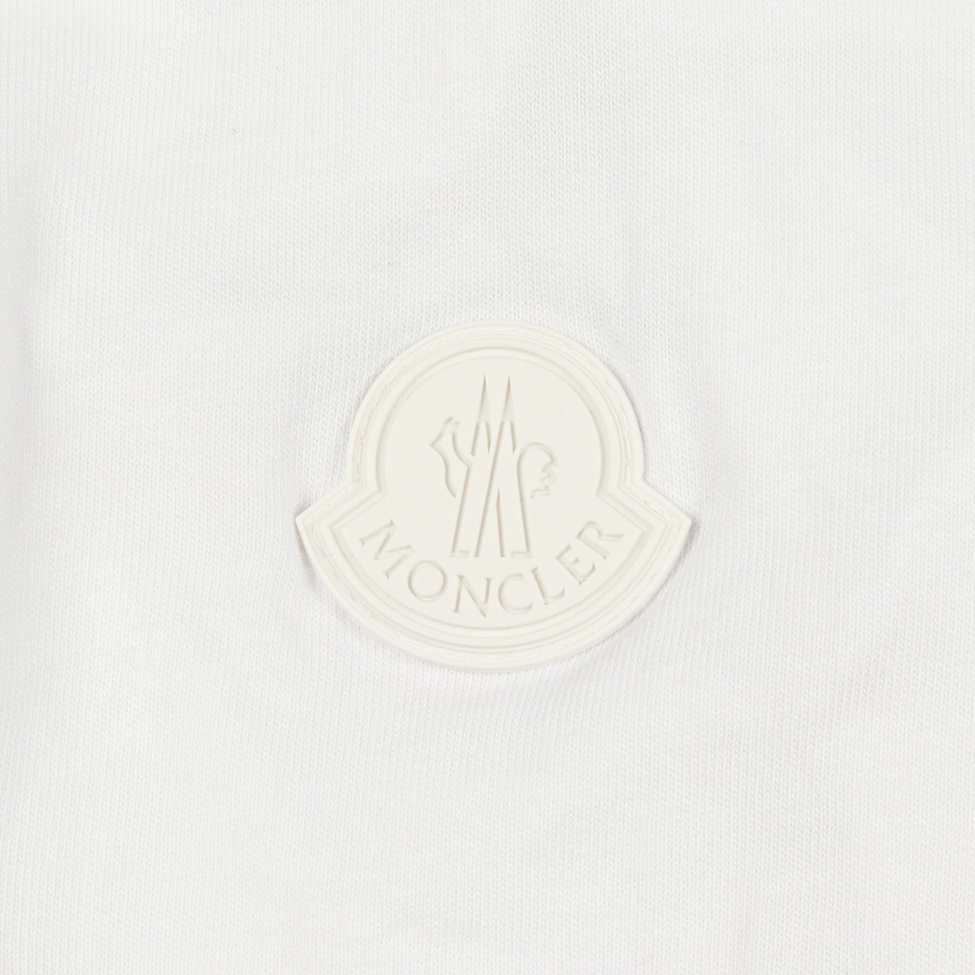 クルーネック 長袖Tシャツ コットン ホワイト モンクレール トップス MONCLER