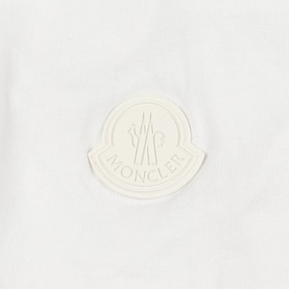 クルーネック 長袖Tシャツ コットン ホワイト モンクレール トップス MONCLER