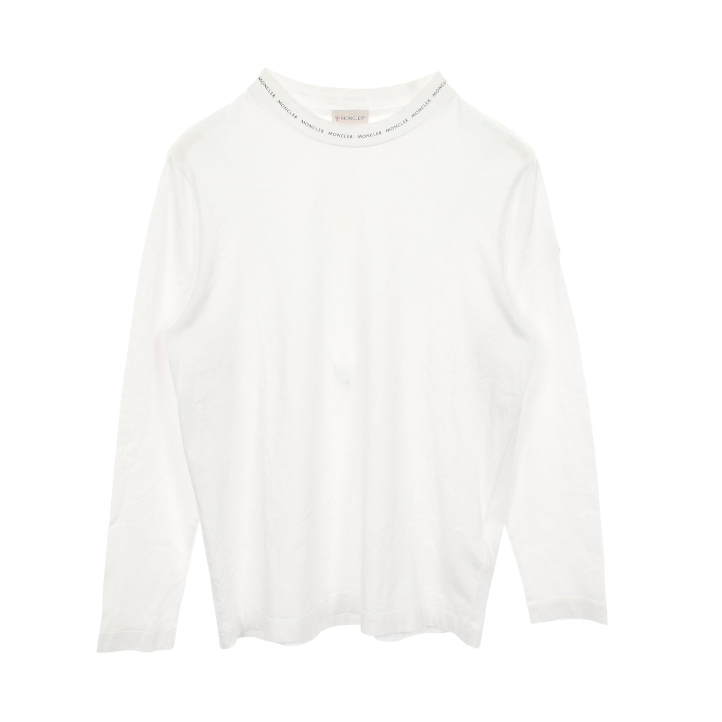 クルーネック 長袖Tシャツ コットン ホワイト モンクレール トップス MONCLER