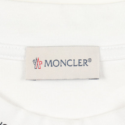 クルーネック 長袖Tシャツ コットン ホワイト モンクレール トップス MONCLER