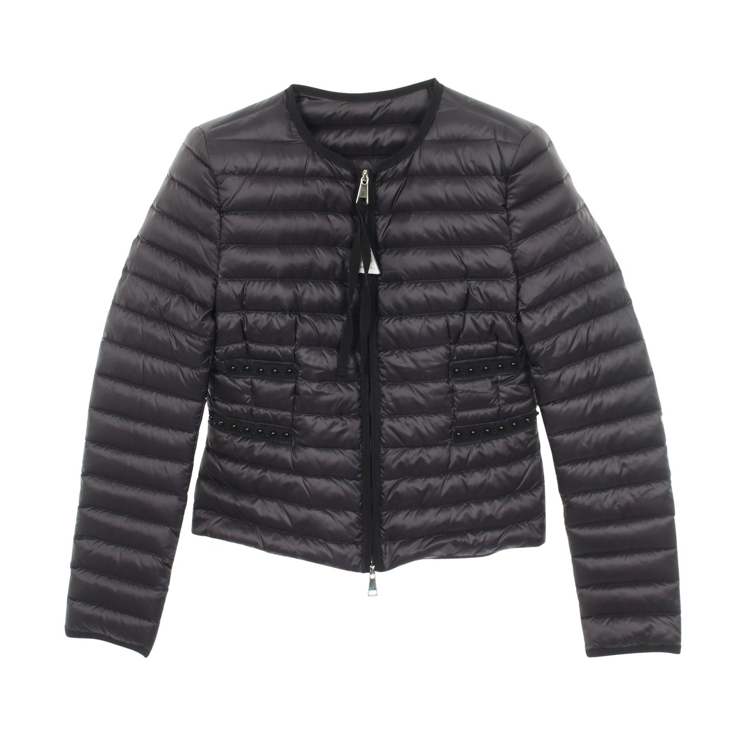 BAILLET ノーカラー ダウンジャケット ナイロン ブラック モンクレール アウター MONCLER