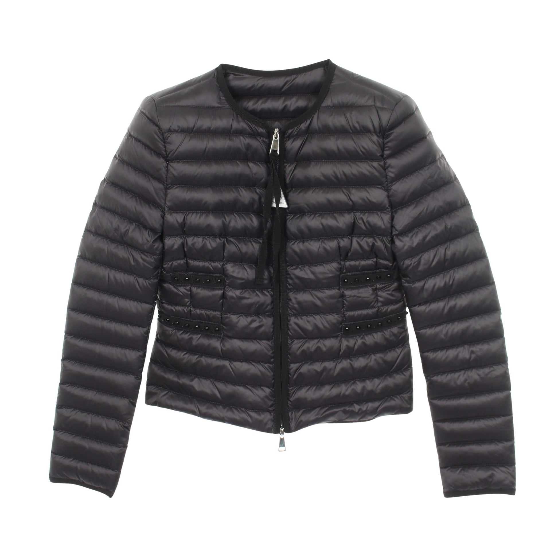 BAILLET ノーカラー ダウンジャケット ナイロン ブラック モンクレール アウター MONCLER