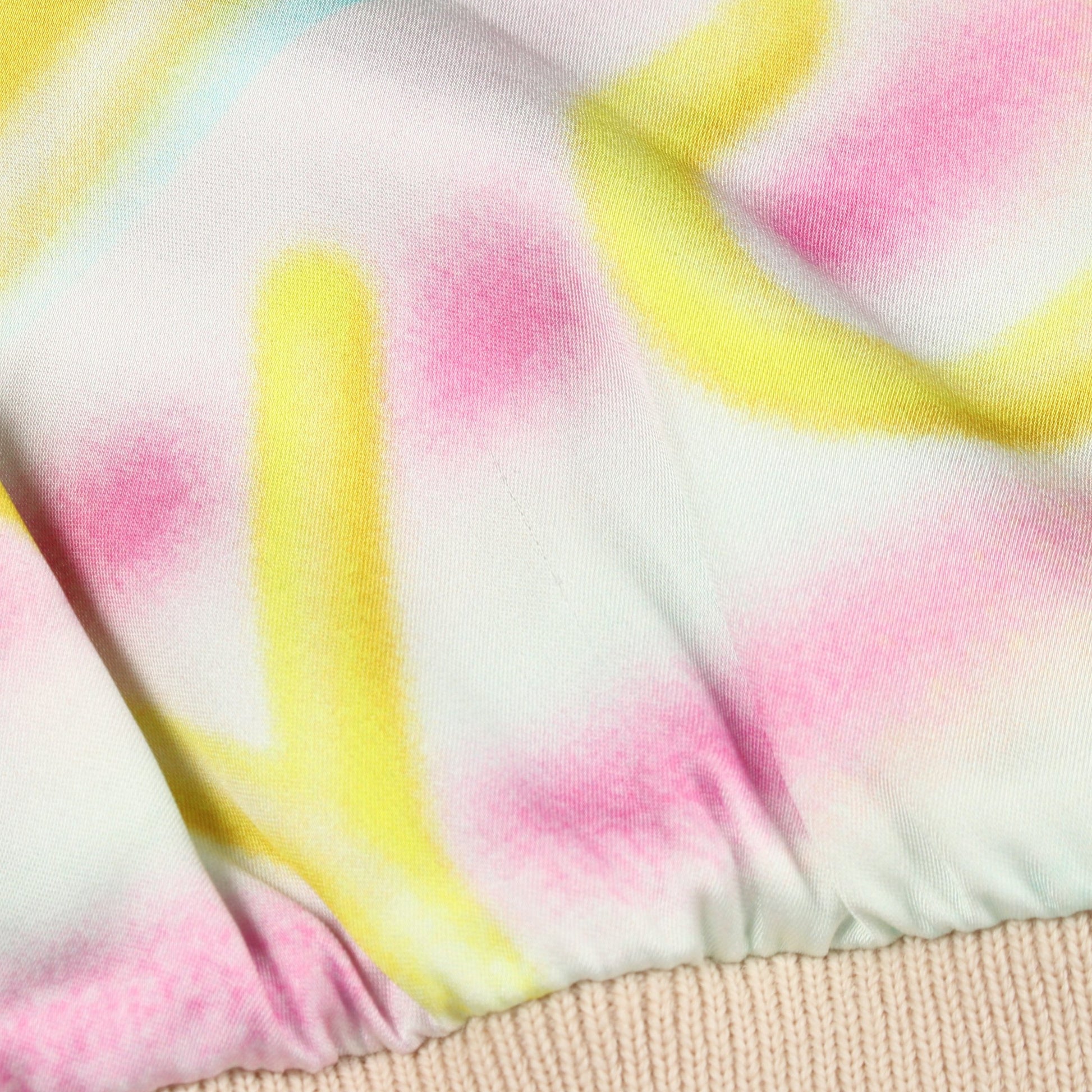 CELINE × MARCELO LAVIN HEAVENLY DAYS テディブルゾン ボンバージャケット ビスコース アイボリー ブルー マルチカラー セリーヌ アウター CELINE