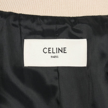 CELINE × MARCELO LAVIN HEAVENLY DAYS テディブルゾン ボンバージャケット ビスコース アイボリー ブルー マルチカラー セリーヌ アウター CELINE