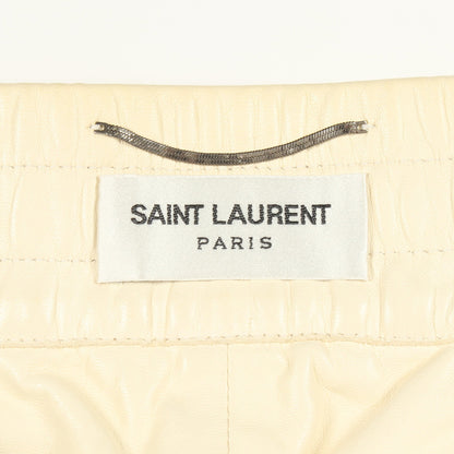 ジョガーパンツ イージーパンツ ラムレザー アイボリー サンローランパリ ボトムス SAINT LAURENT PARIS