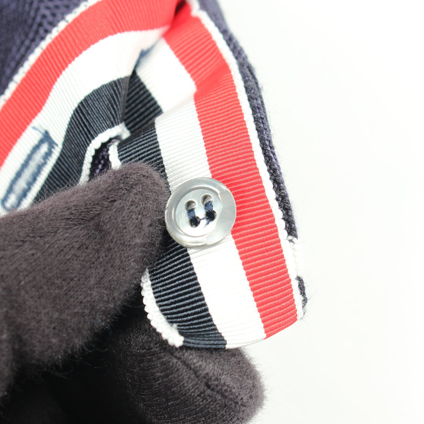 半袖 ポロシャツ シルク コットン ネイビー トムブラウン トップス THOM BROWNE