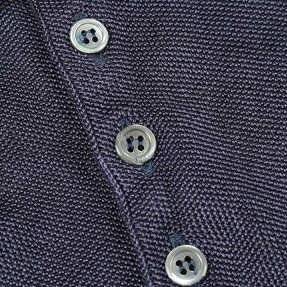 半袖 ポロシャツ シルク コットン ネイビー トムブラウン トップス THOM BROWNE