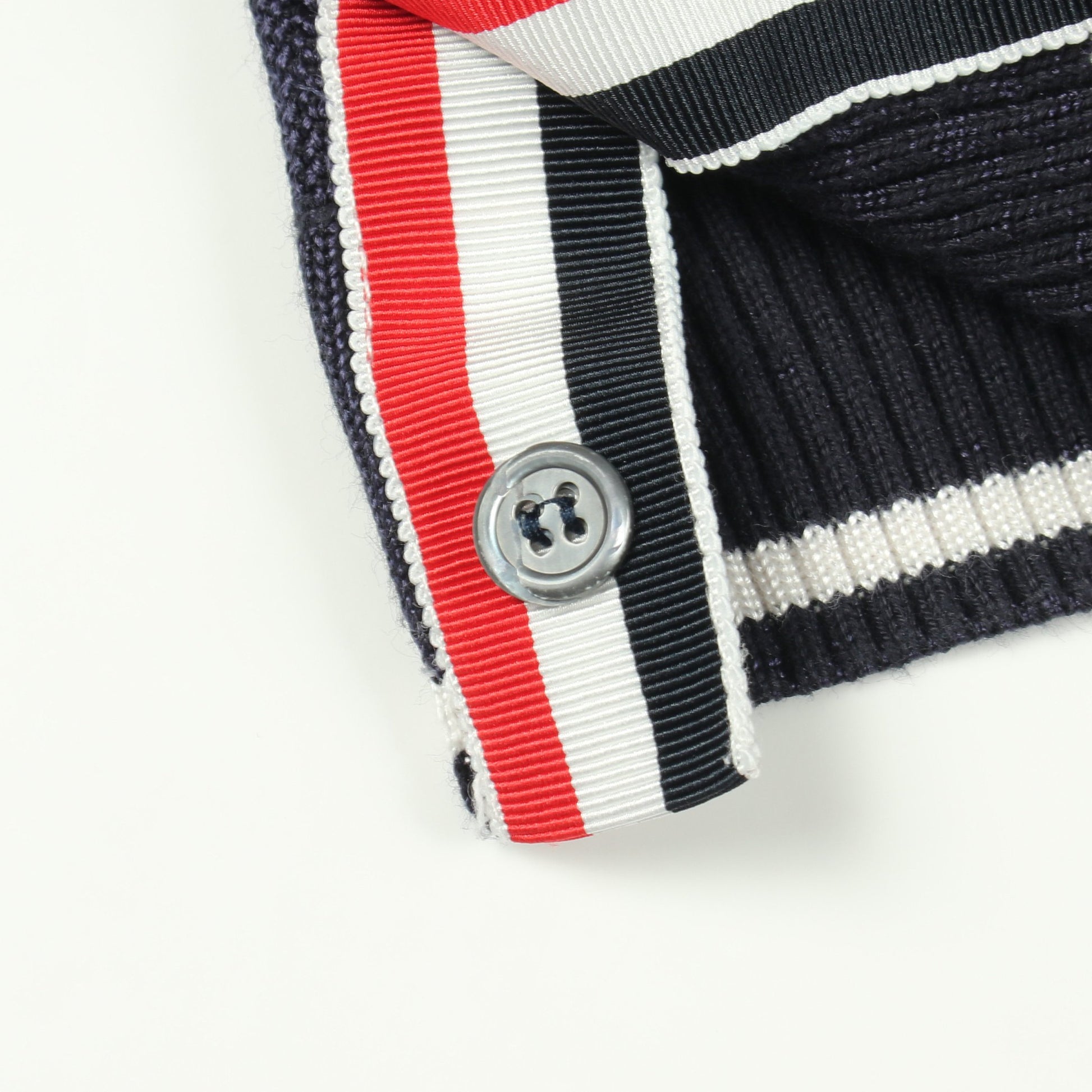 半袖 ポロシャツ シルク コットン ネイビー トムブラウン トップス THOM BROWNE