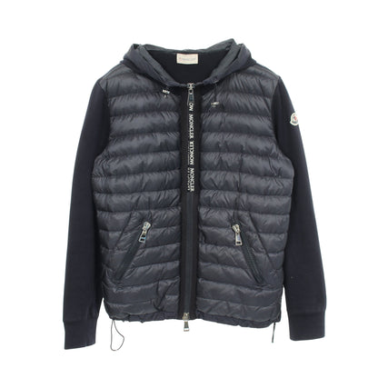 フード付き 切替 ダウンジャケット ナイロン コットン ネイビー モンクレール アウター MONCLER