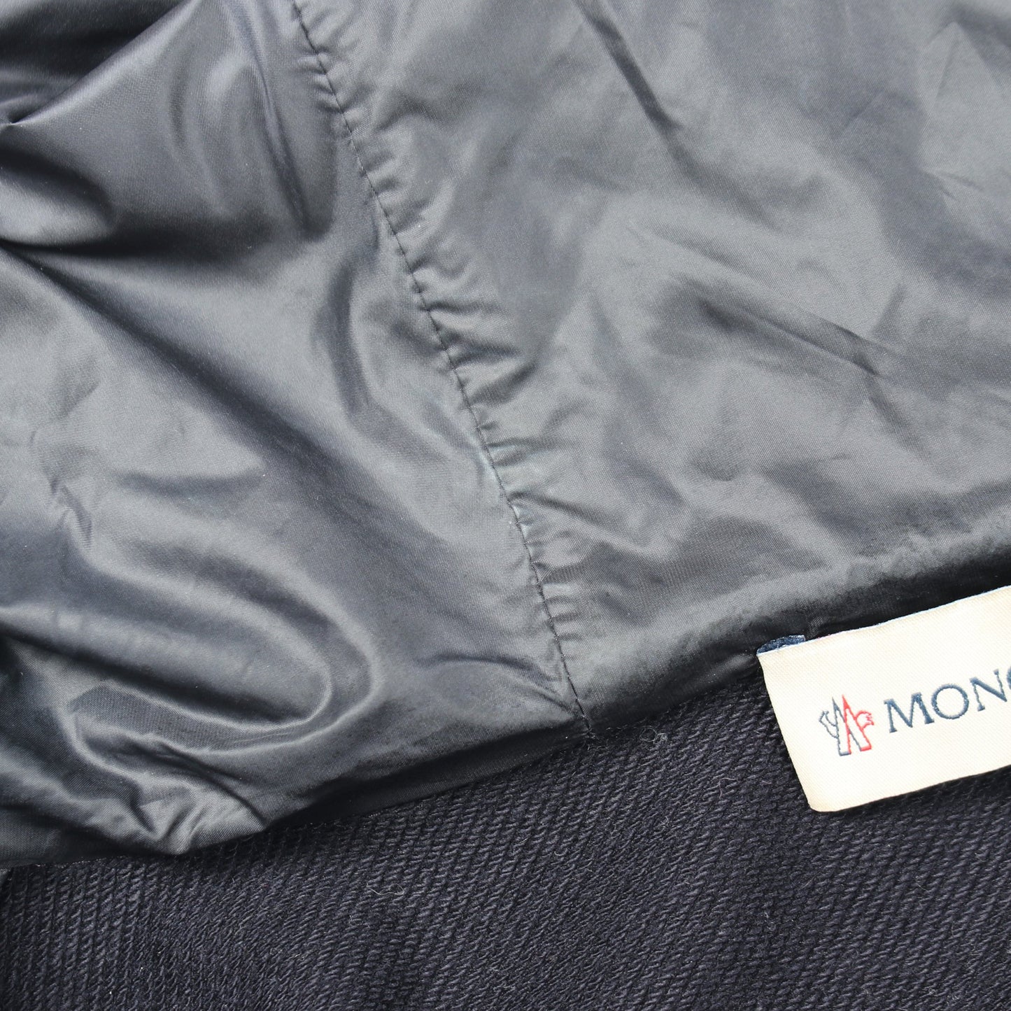 フード付き 切替 ダウンジャケット ナイロン コットン ネイビー モンクレール アウター MONCLER