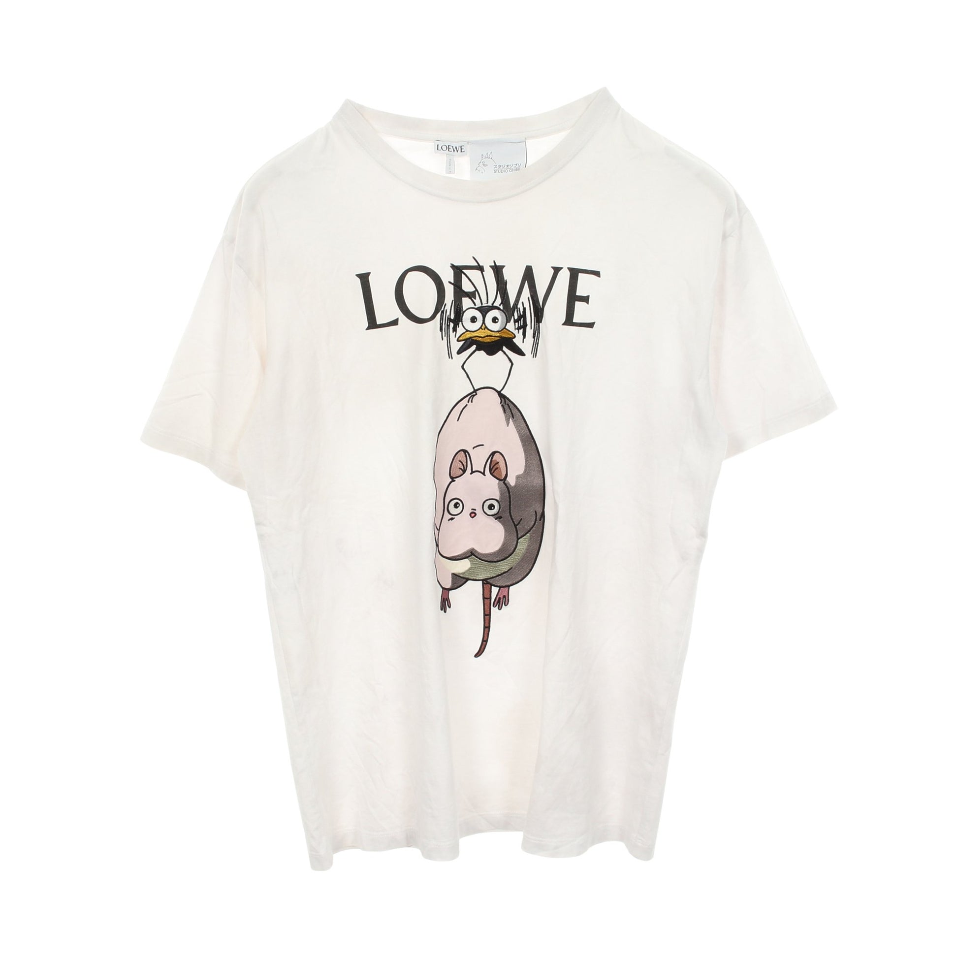 LOEWE × STUDIO GHIBLI 千と千尋の神隠し クルーネック 半袖Tシャツ コットン ホワイト マルチカラー ロエベ トップス LOEWE