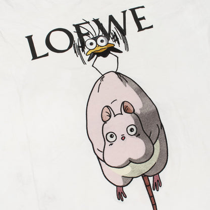 LOEWE × STUDIO GHIBLI 千と千尋の神隠し クルーネック 半袖Tシャツ コットン ホワイト マルチカラー ロエベ トップス LOEWE