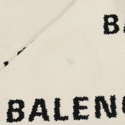 オールオーバーロゴ ニット コットン ウール アイボリー ブラック バレンシアガ トップス BALENCIAGA