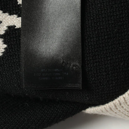 オールオーバーロゴ ニット コットン ウール アイボリー ブラック バレンシアガ トップス BALENCIAGA