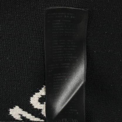 オールオーバーロゴ ニット コットン ウール アイボリー ブラック バレンシアガ トップス BALENCIAGA