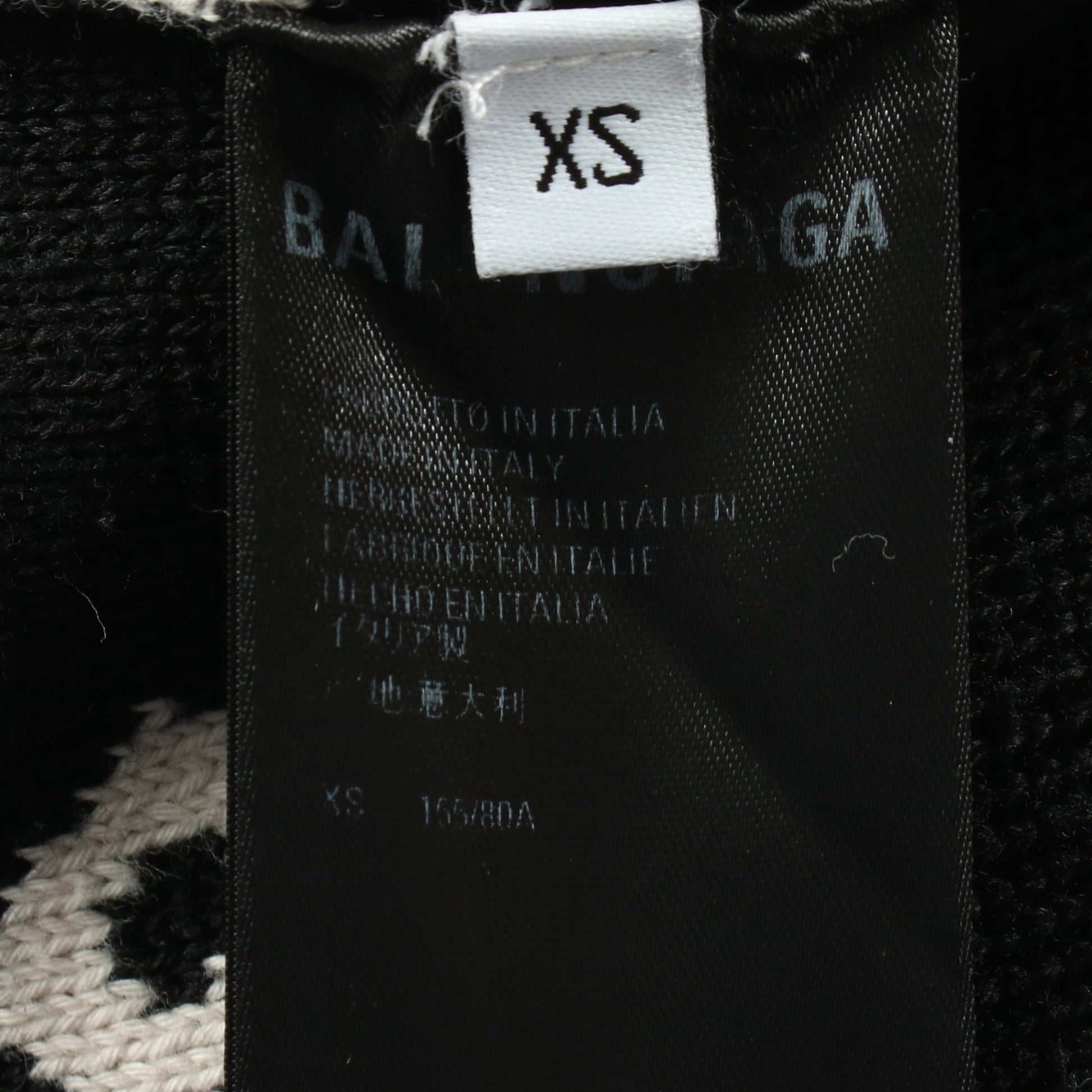 オールオーバーロゴ ニット コットン ウール アイボリー ブラック バレンシアガ トップス BALENCIAGA