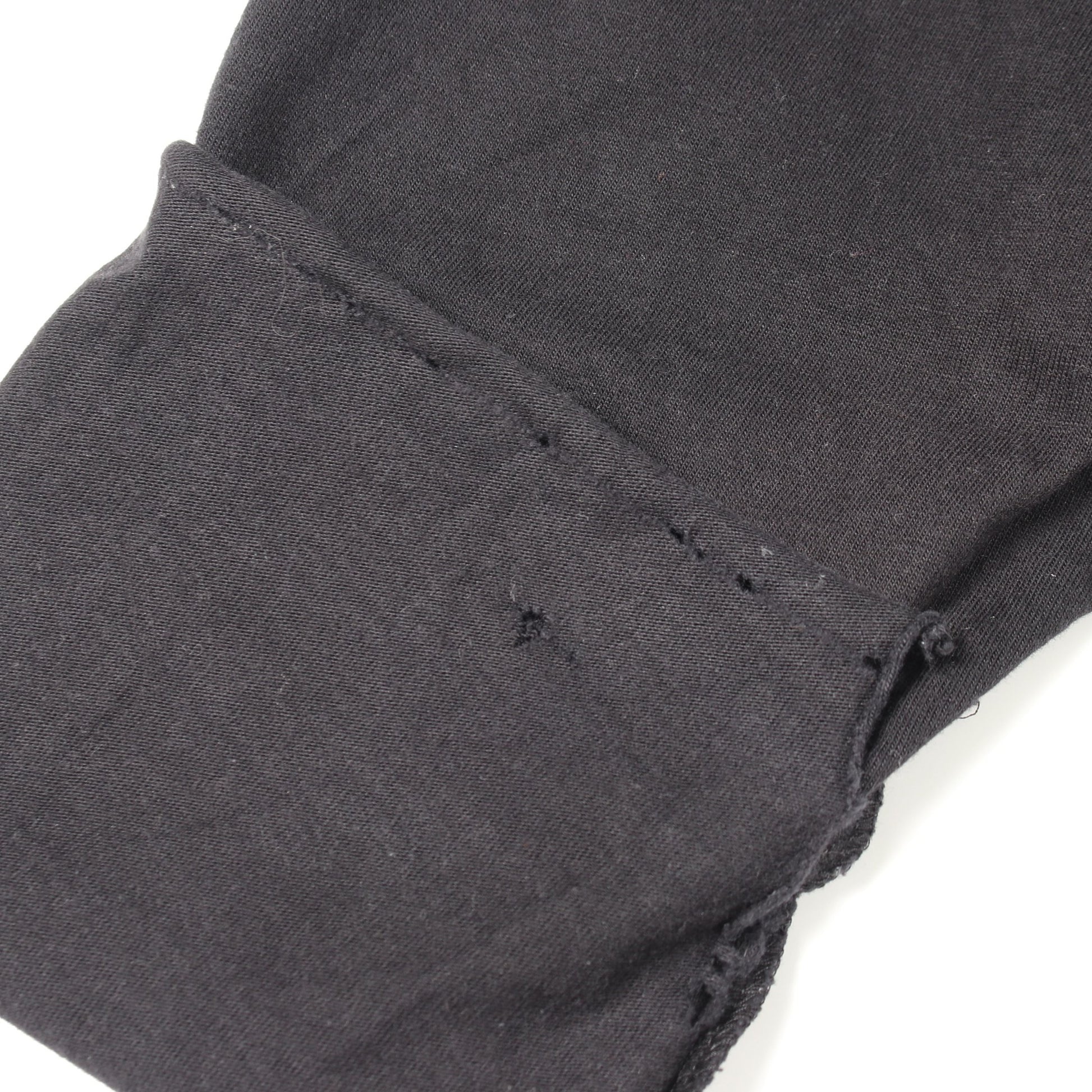 MAISON BALENCIAGA クラッシュ加工 ロゴプリント Tシャツ 長袖Tシャツ コットン ブラック バレンシアガ トップス BALENCIAGA