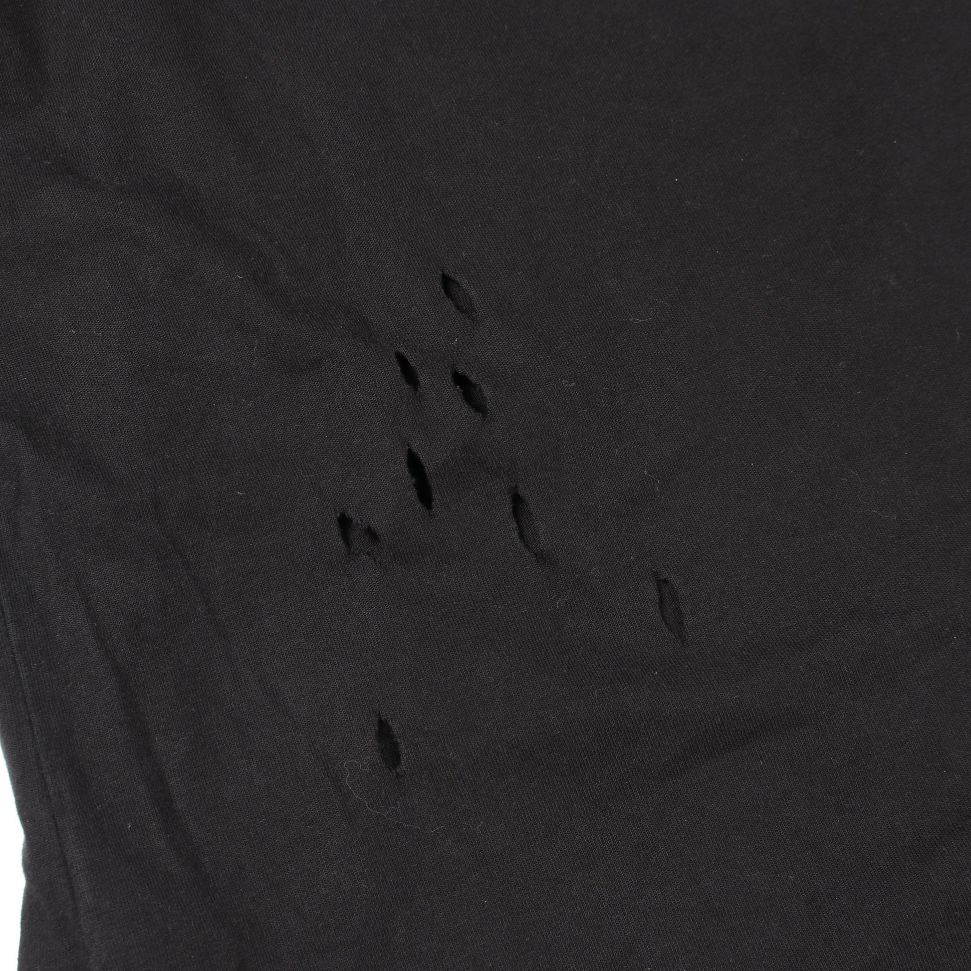MAISON BALENCIAGA クラッシュ加工 ロゴプリント Tシャツ 長袖Tシャツ コットン ブラック バレンシアガ トップス BALENCIAGA