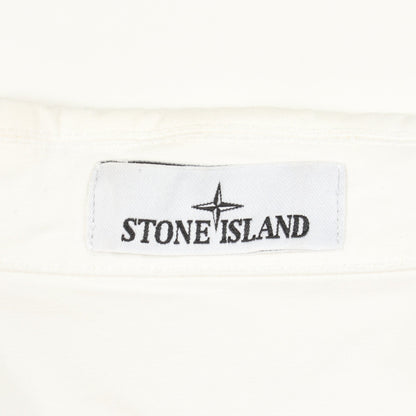 ジップアップ シャツジャケット ブルゾン コットン ホワイト ストーンアイランド アウター Stone Island