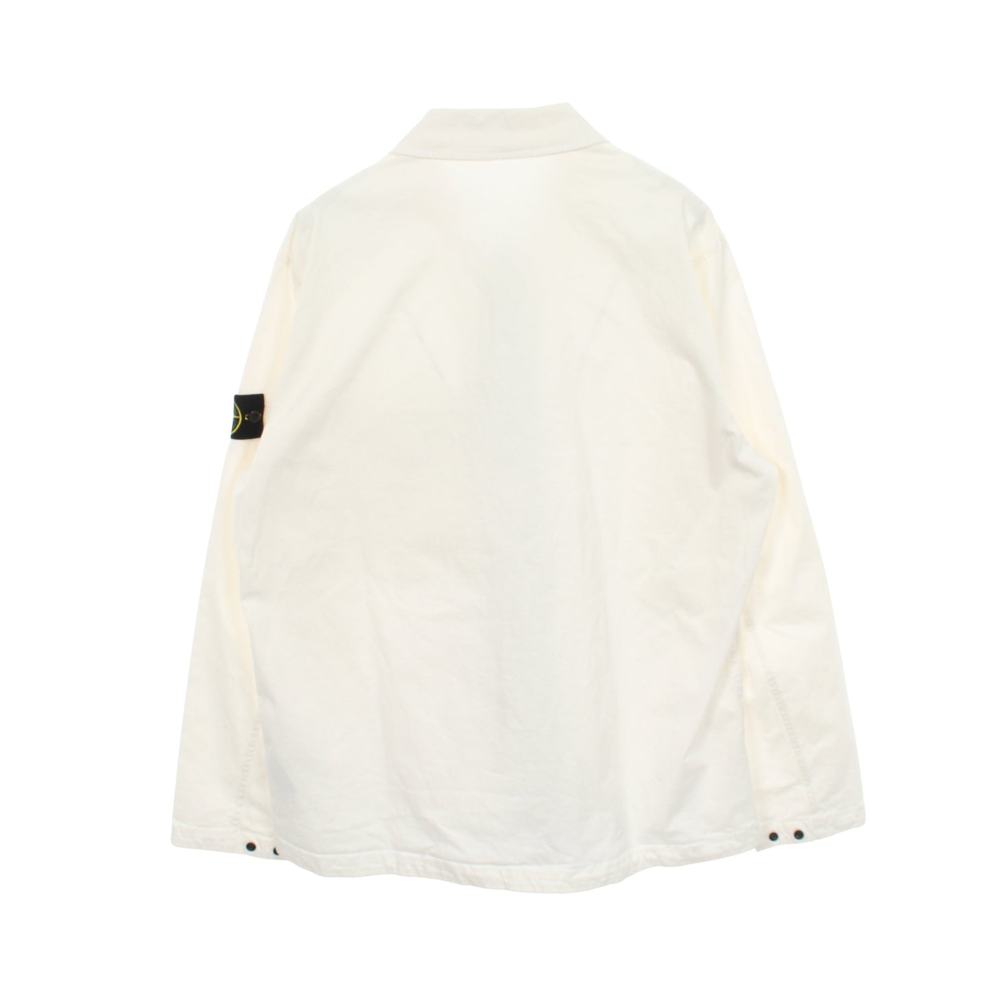 ジップアップ シャツジャケット ブルゾン コットン ホワイト ストーンアイランド アウター Stone Island