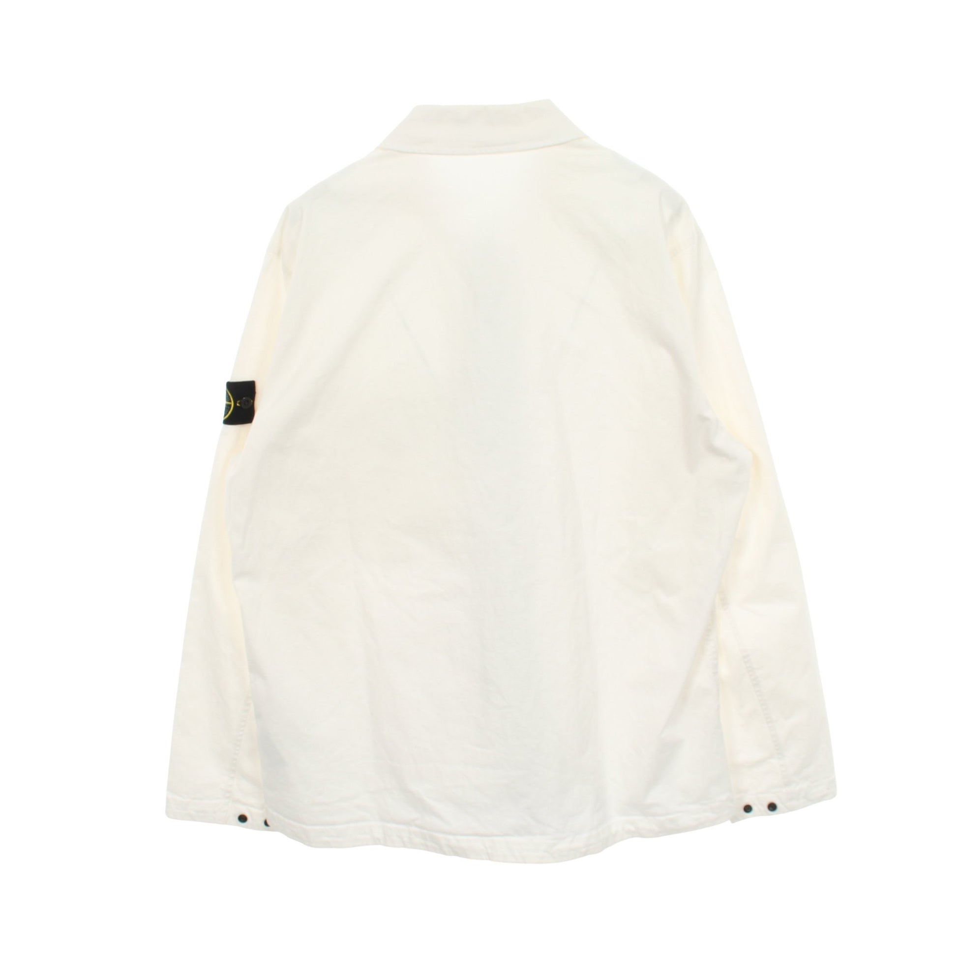 ジップアップ シャツジャケット ブルゾン コットン ホワイト ストーンアイランド アウター Stone Island