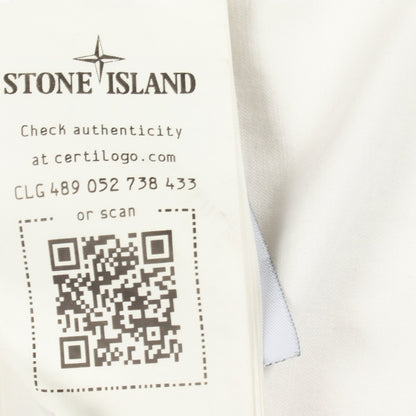 ジップアップ シャツジャケット ブルゾン コットン ホワイト ストーンアイランド アウター Stone Island