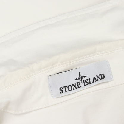ジップアップ シャツジャケット ブルゾン コットン ホワイト ストーンアイランド アウター Stone Island