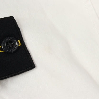 ジップアップ シャツジャケット ブルゾン コットン ホワイト ストーンアイランド アウター Stone Island