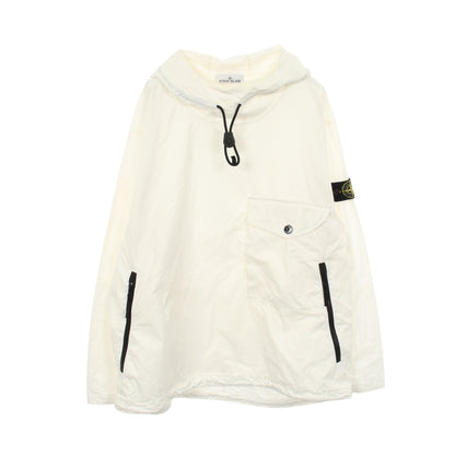 アノラック プルオーバー シャツパーカー マウンテンパーカー コットン ホワイト ストーンアイランド アウター Stone Island