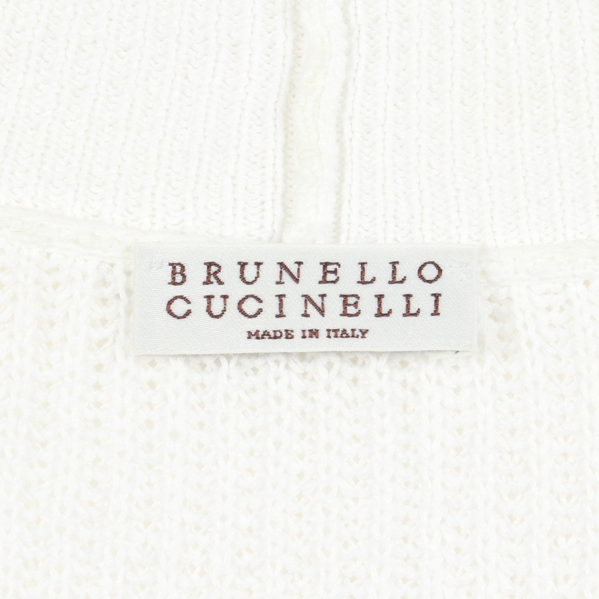 ビーズ ロング カーディガン コットン ホワイト シルバー ブルネロクチネリ トップス BRUNELLO CUCINELLI