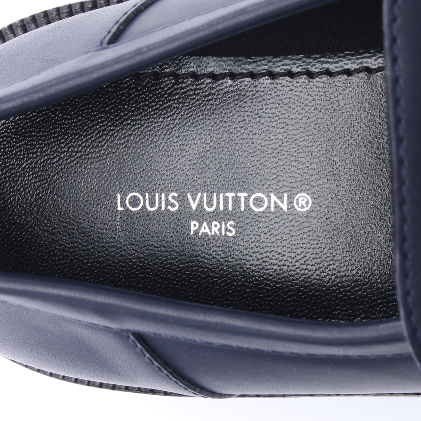 アカデミーライン チェーン ローファー レザー ネイビー ルイヴィトン シューズ LOUIS VUITTON
