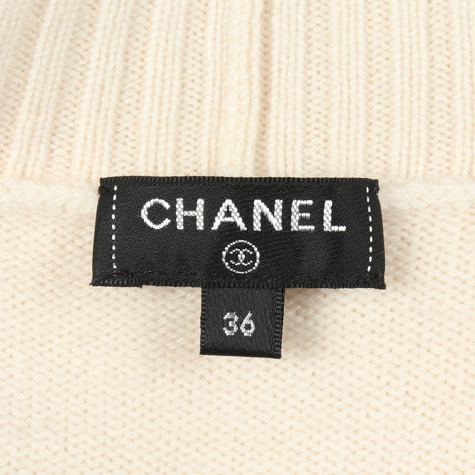 LA PAUSA ココマーク タートルネック ニット カシミヤ アイボリー シャネル トップス CHANEL