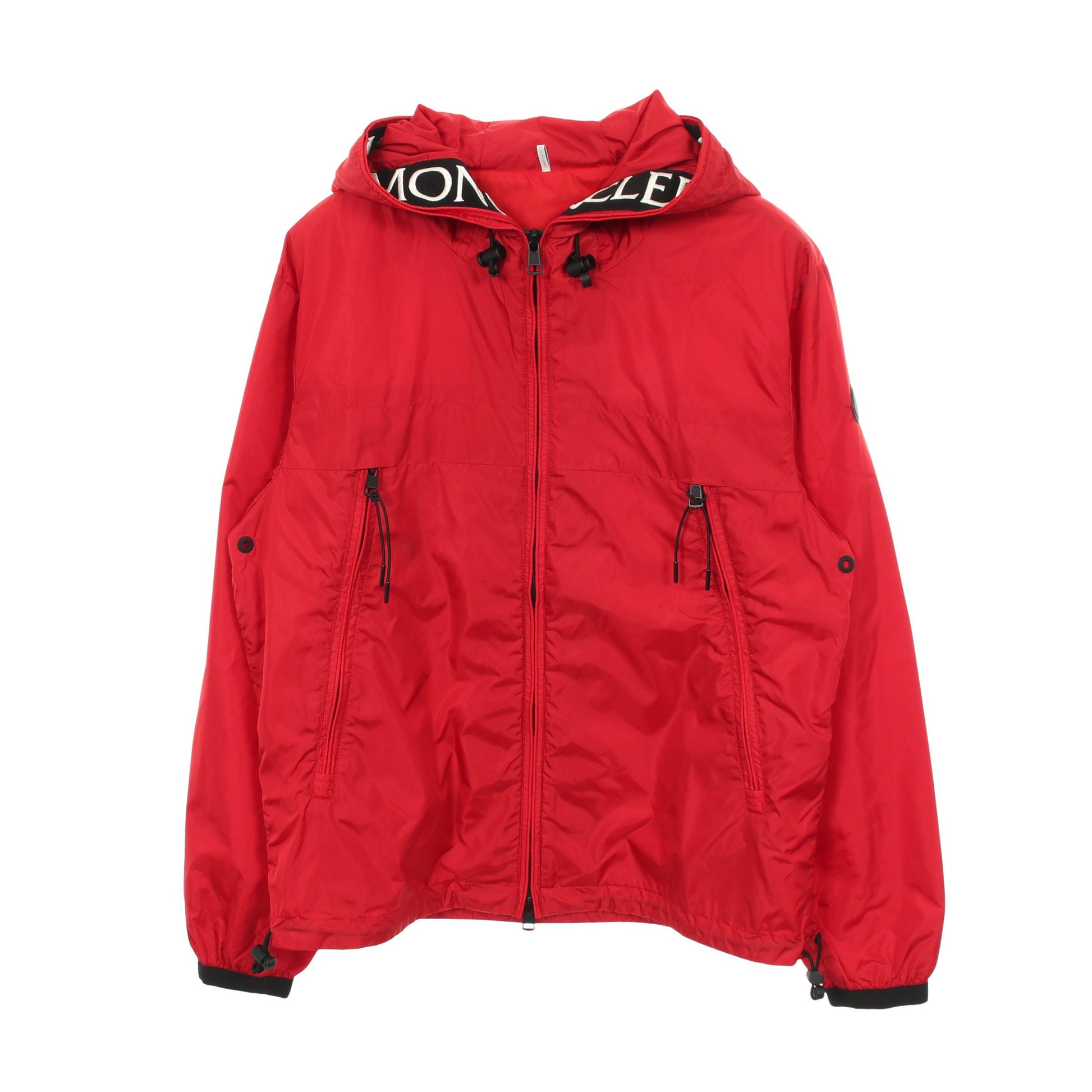 MASSEREAU フード付き ナイロンジャケット ナイロン レッド モンクレール アウター MONCLER