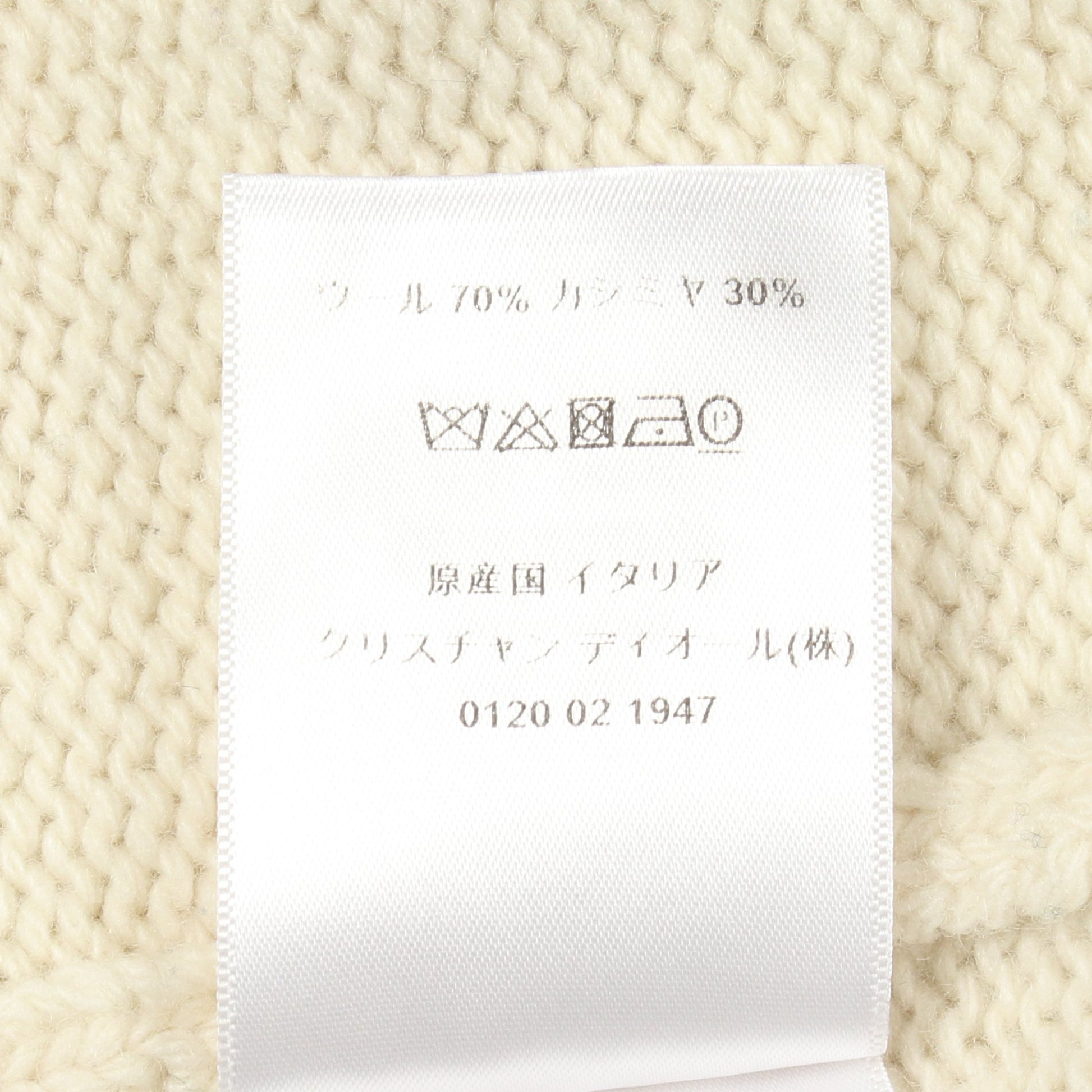 J'ADIOR8 NON NON NON ET NON! ニット ウール カシミヤ アイボリー グリーン クリスチャンディオール トップス Christian Dior
