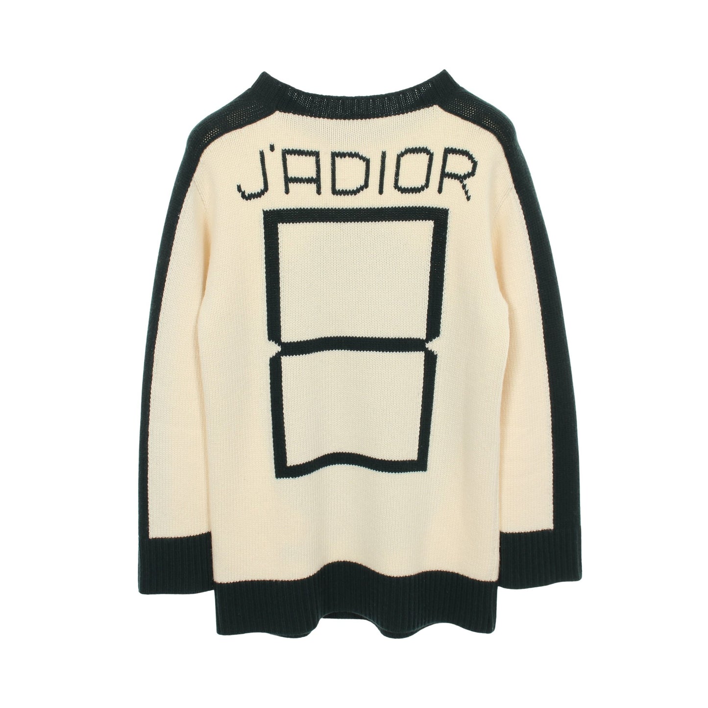 J'ADIOR8 NON NON NON ET NON! ニット ウール カシミヤ アイボリー グリーン クリスチャンディオール トップス Christian Dior