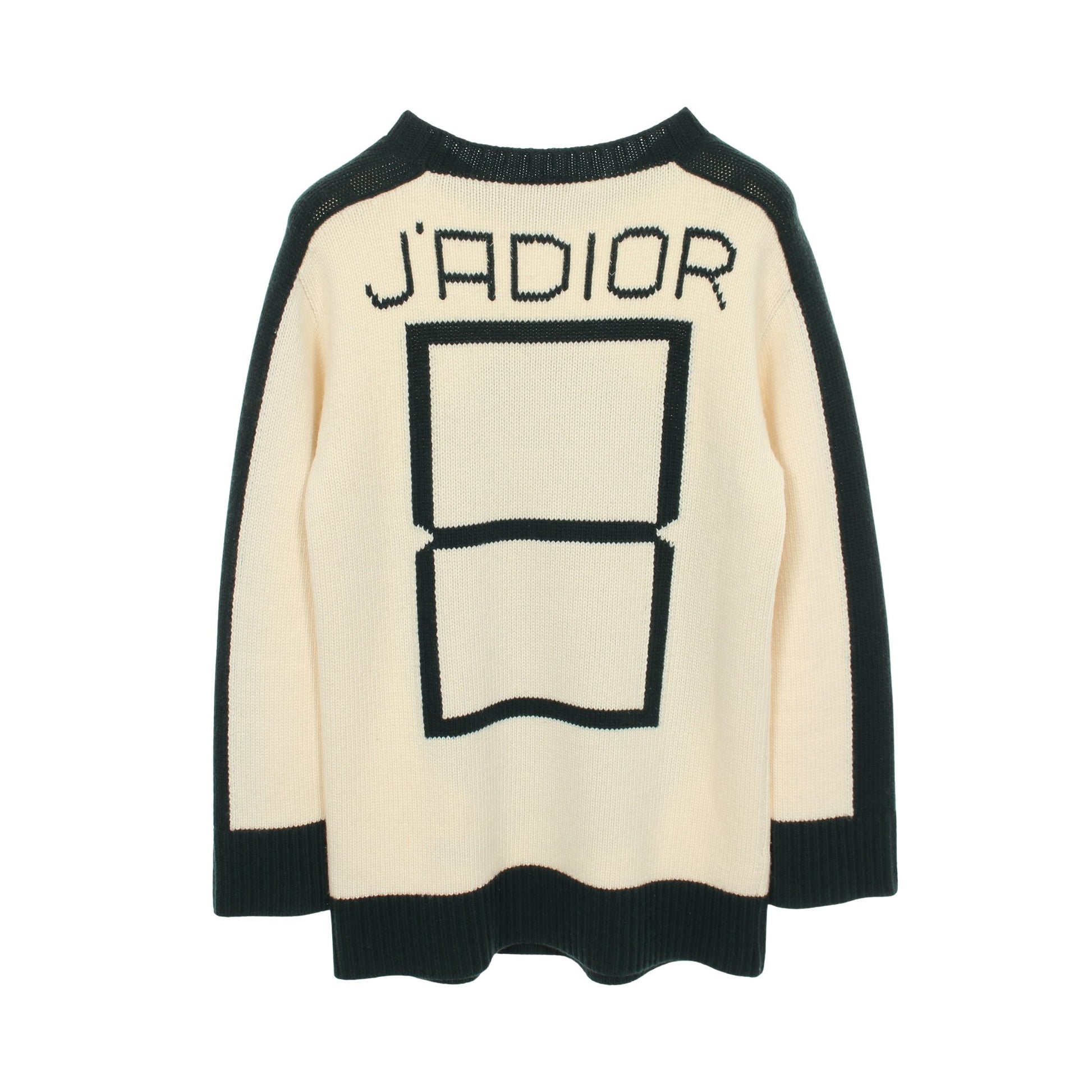 J'ADIOR8 NON NON NON ET NON! ニット ウール カシミヤ アイボリー グリーン クリスチャンディオール トップス Christian Dior