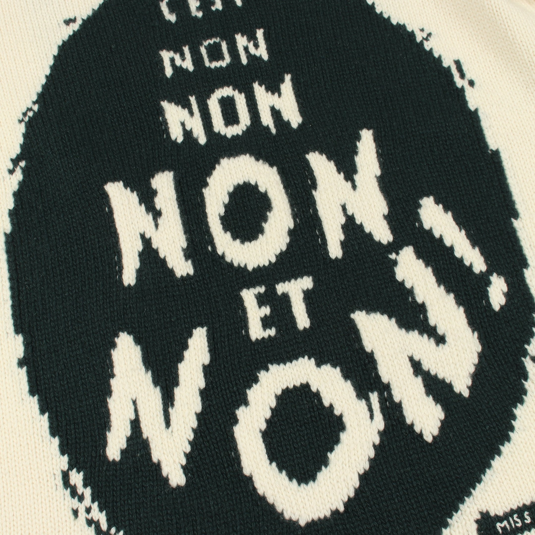 J'ADIOR8 NON NON NON ET NON! ニット ウール カシミヤ アイボリー