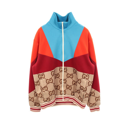 ジャンボGG ネオプレンジップジャケット トラックジャケット ブルー オレンジ マルチカラー グッチ アウター GUCCI