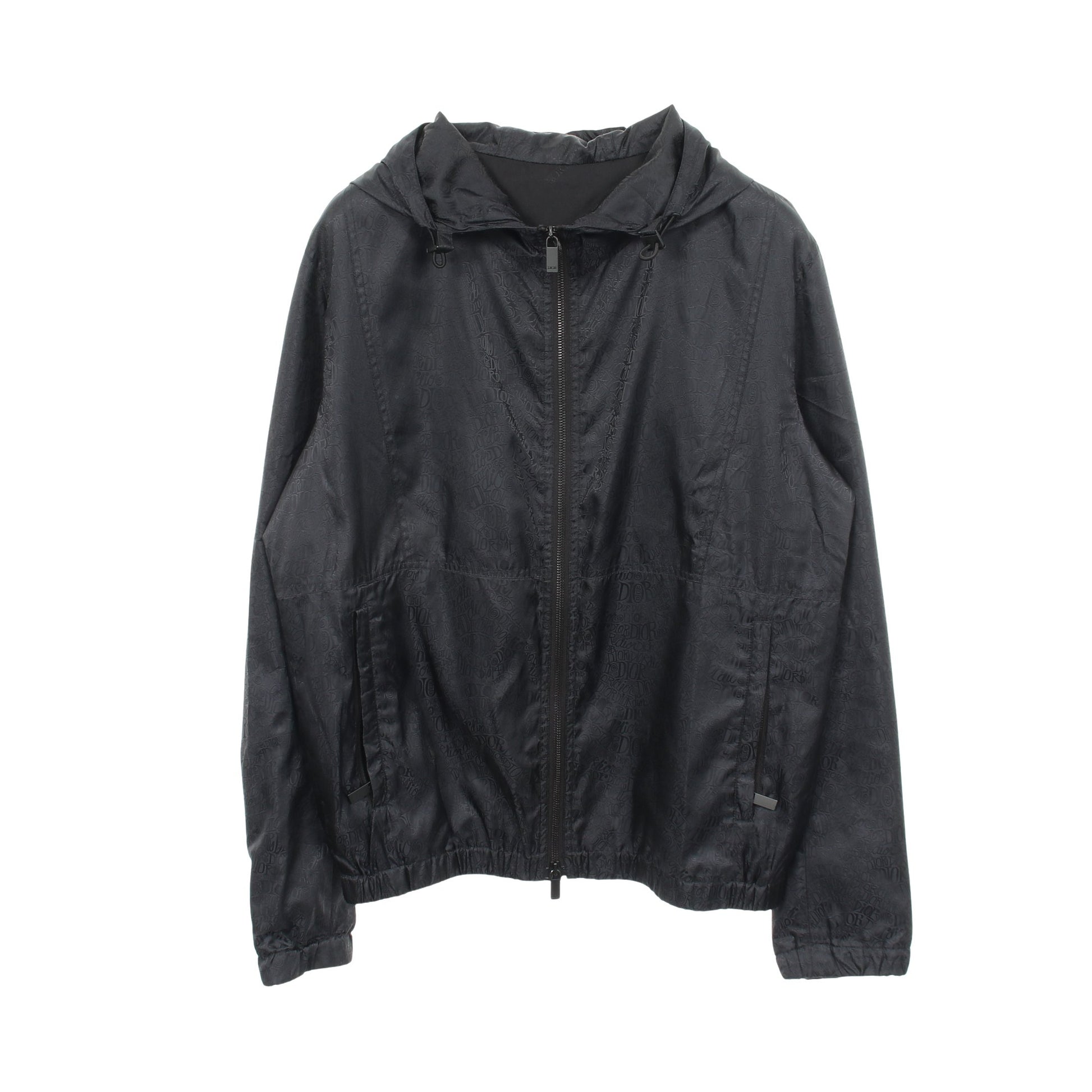 DIOR × SHAWN SUTSSY ロゴ総柄 ジャケット マウンテンパーカー ナイロン ブラック ディオール アウター DIOR