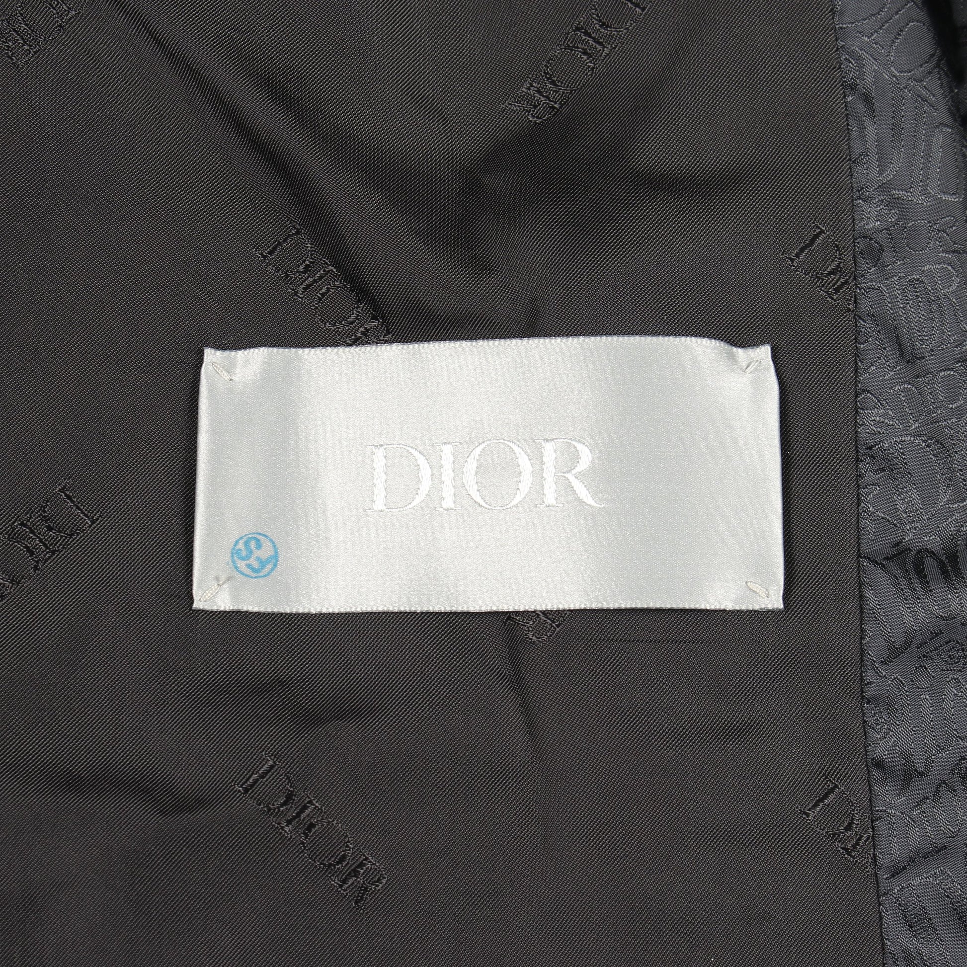 DIOR × SHAWN SUTSSY ロゴ総柄 ジャケット マウンテンパーカー ナイロン ブラック ディオール アウター DIOR