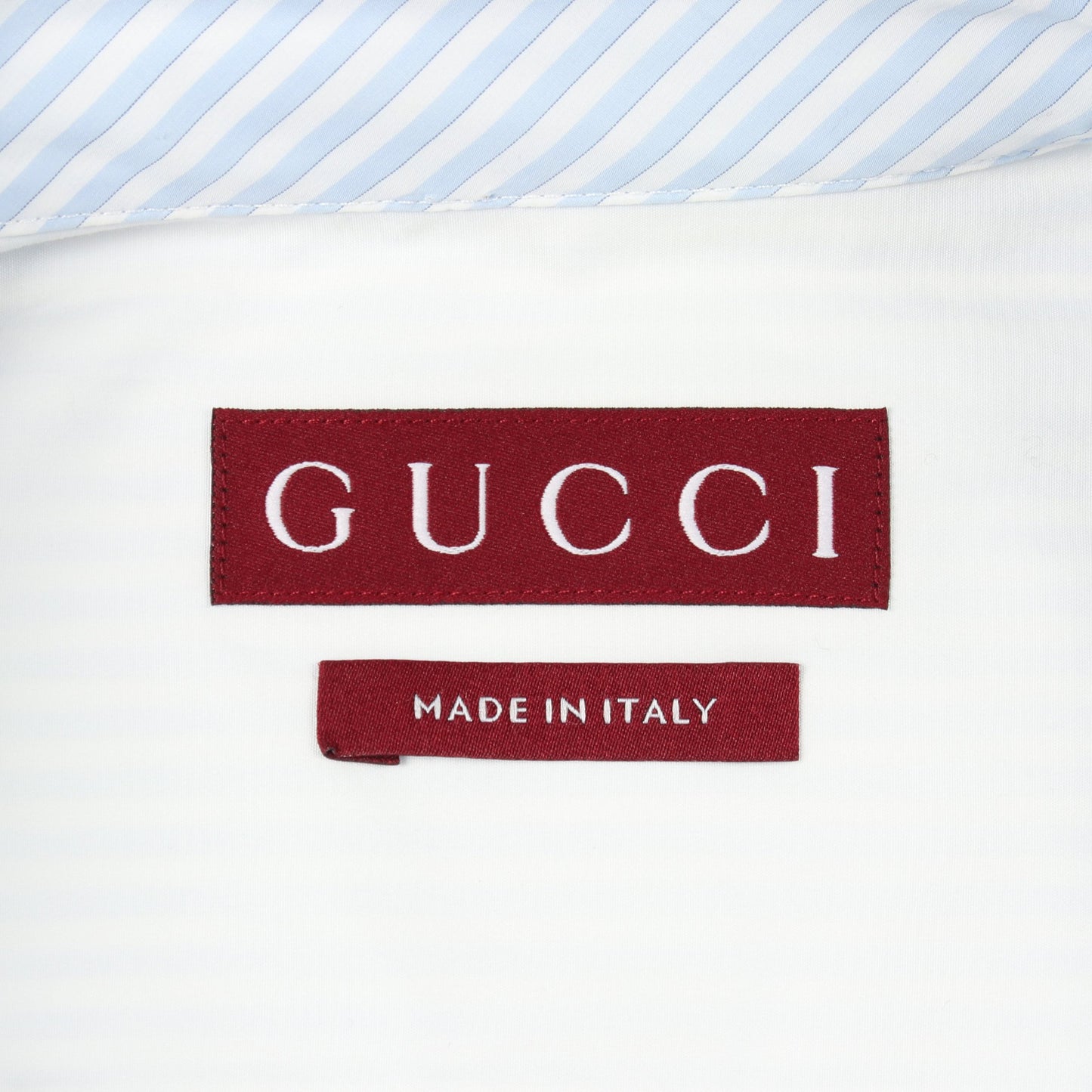 フラワープリント ストライプ シャツ コットン ライトブルー ホワイト グリーン グッチ トップス GUCCI