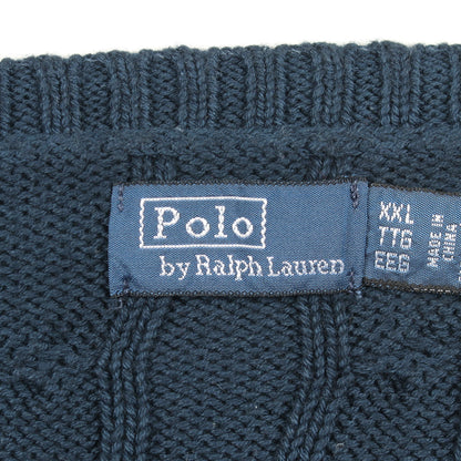 Tie-Dye Cable Knit タイダイ柄 ケーブル ニット コットン ダークブルー ホワイト ポロラルフローレン トップス Polo Ralph Lauren